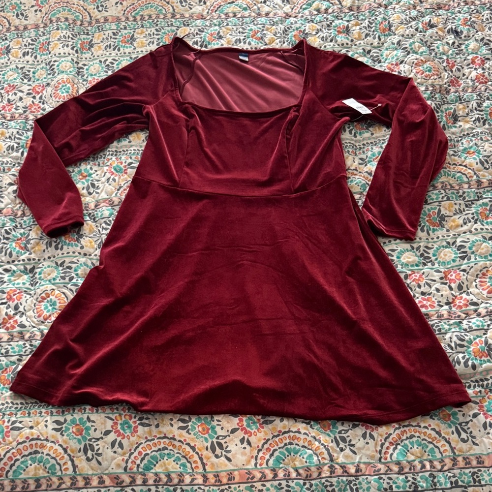 Old Navy Velvet Square Neck Dress